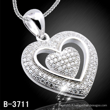 Pendentif Coeur en Argent 925 (B-3711)